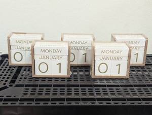 lot 18 image: Set of 5 - Perpetual Calendars - Office or Gifts