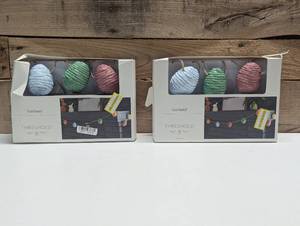lot 39 image: Pair of 2 - 6ft Easter Egg Twine Garland -  by Threshold