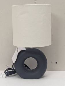 lot 61 image: Abstract Ceramic Mini Table Lamp Black - Threshold