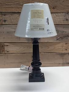 lot 69 image: Medium Black Table Lamp with New Shade