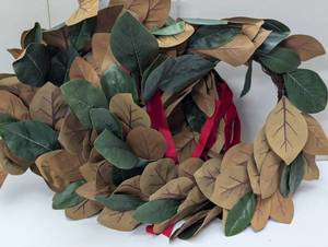 lot 144 image: Pair of Faux Wreathes - 24 Inch by Studio McGee