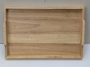 lot 81 image: Wood Serving Tray - Light weight - Textured Handles