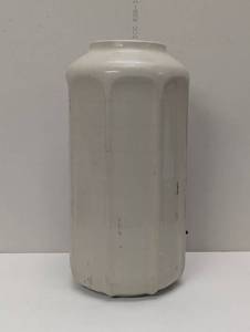 lot 75 image: 16 Faceted Ceramic Vase Taupe - Hearth & Hand with Magnolia