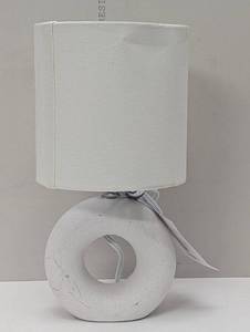 lot 66 image: Abstract Ceramic Mini Table Lamp White - Threshold - White