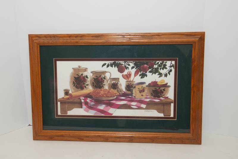 lot 112 image: Framed Apples Art Print Home  Garden Party