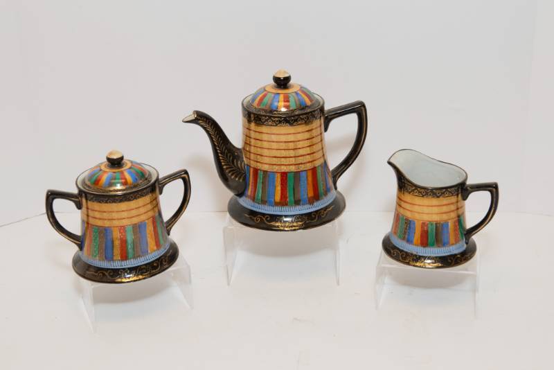 lot 80 image: Vintage Takito Japanese Thousand Faces Tea Set by Nippon
