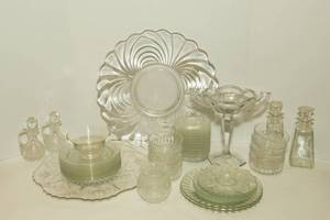 lot 64 image: At Least 40 Pieces of Clear Glass