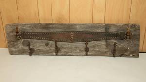 lot 67 image: Handcrafted Wall Hanging with Hooks