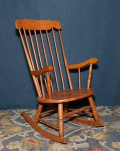 lot 175 image: Solid Wood Rocking Chair