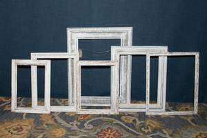 lot 181 image: Six Large White Washed Frames