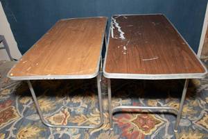 lot 186 image: Two Lightweight Vintage Card Tables