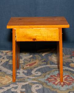 lot 196 image: Solid Pine Wood Stool