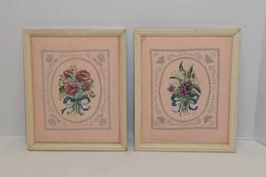 lot 254 image: Cross Stitch Artwork - 9x11