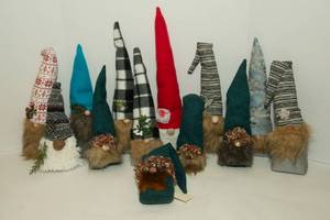 lot 70 image: Variety of Handmade Gnomes