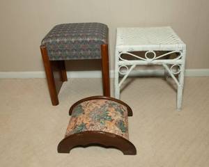 lot 90 image: Three Footstools