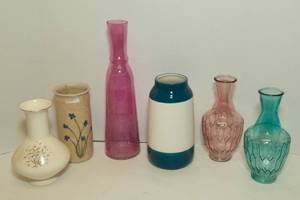 lot 146 image: Six Large Colorful Vases