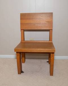 lot 197 image: Solid Heavy Wooden Chair