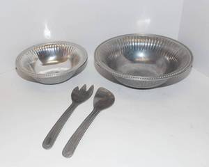 lot 293 image: Wilton Armetale Serving Bowls and Serving Utensils
