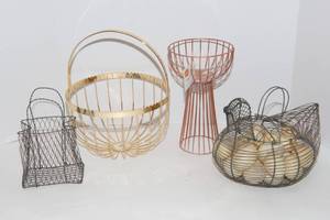 lot 294 image: Unique Wire Baskets