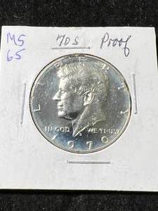 1970-S PROOF US KENNEDY HALF DOLLAR MS65