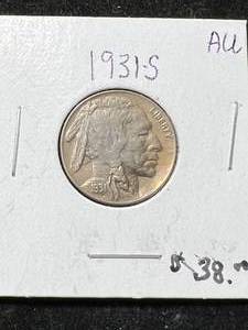 lot 25 image: 1931-S US BUFFALO NICKEL AU