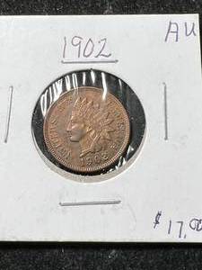 lot 28 image: 1902 US INDIAN HEAD CENT AU