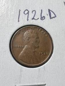 lot 37 image: 1926-D US WHEAT CENT