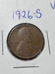 lot 38 image: 1926-S US WHEAT CENT