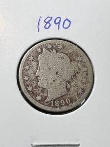 lot 41 image: 1890 US LIBERTY NICKEL