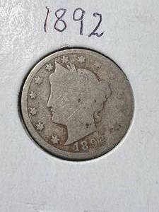 lot 43 image: 1892 US LIBERTY NICKEL