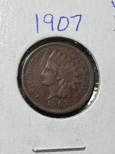 lot 63 image: 1907 US INDIAN HEAD CENT