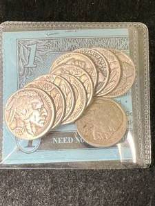 lot 73 image: 10 US BUFFALO NICKELS