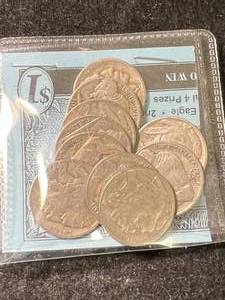 lot 75 image: 10 US BUFFALO NICKELS