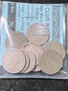 lot 88 image: 10 US LIBERTY NICKELS