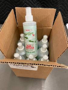 lot 22 image: Rebel Green Unscented Hand Sanitizer 8oz Pack of 9