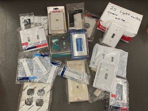 lot 70 image: Collection of Light Switch Covers and Assorted switches and Plate Covers