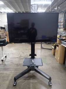 lot 46 image: Samsung&nbspUN55EH6050F TV on mobile cart  TV has 55 screen with 1920 x 1080 HD Resolution  Includes power cable and remote  will need a larger vehicle for removal