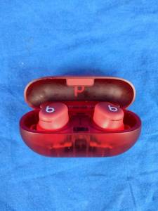 lot 162 image: Beats by Dr. Dre Beats Studio Buds Wireless Noise-Cancelling Earbuds - Transparent Red