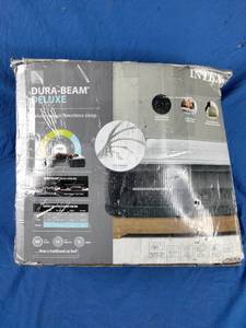 lot 160 image: Intex 22 Dura-Beam Comfort-Plush Airbed with QuickFill Plus Internal Pump - Queen