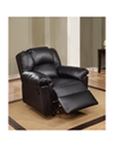 Poundex Engstrom Bonded Leather Glider Recliner - Black