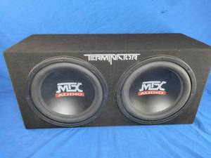 lot 204 image: MTX Terminator 1200-Watt Dual Subwoofer Enclosure