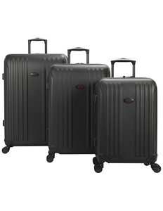 lot 203 image: American Flyer Barrington 3-Pc. Hardside Spinner Upright Luggage Set - Black
