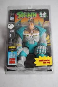 lot 64 image: Spawn Special Edition Overtkill Action Figure with Comic Book