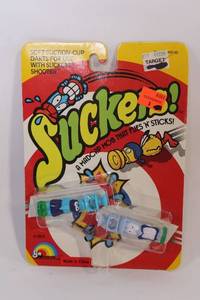 lot 103 image: Vintage Suckers Soft Suction-Cup Dart Toys with Shooter