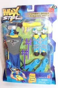 lot 188 image: Max Steel Combat Diver Mission Pack Action Figure Set