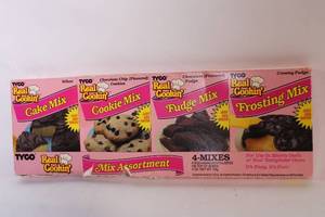 lot 217 image: Tyco Real Cookin Mix Assortment - Cake, Cookie, Fudge, Frosting Mix