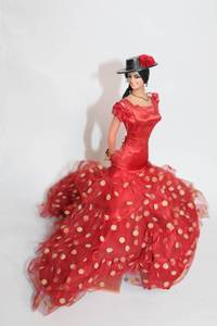 lot 225 image: Flamenco Dancer Doll in Red Polka Dot Dress