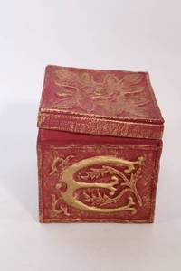 lot 238 image: Antique Red and Gold Embossed Jewelry Box