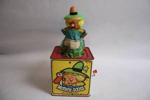 lot 277 image: Vintage Mother Goose Jack-in-the-Box Musical Toy