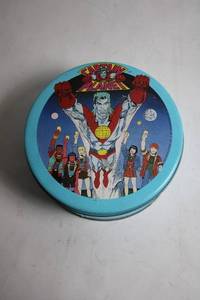 lot 291 image: Vintage Captain Planet Metal Tin Box with Heroic Design